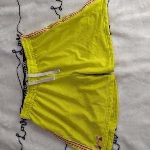 Yellow Under Armour Gym Shorts